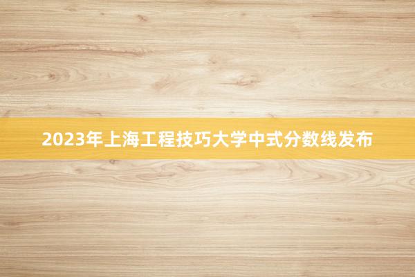2023年上海工程技巧大学中式分数线发布